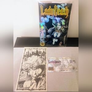 2 Rare Signed Limited Edition Comics With COA- Lady Death & Moin Knight